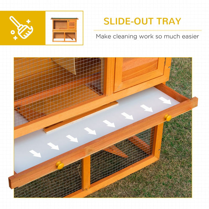 2-tier Rabbit Hutch Small Animal House | Outdoor Backyard | All-Weather Resistant | Multiple Sizes | Solid Construction