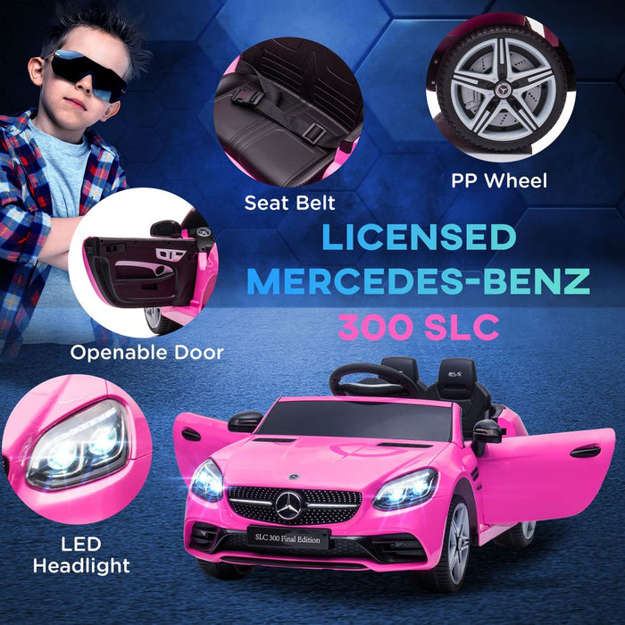 Benz 12V Kids Electric Ride On Car W/ Remote Control Music Pink