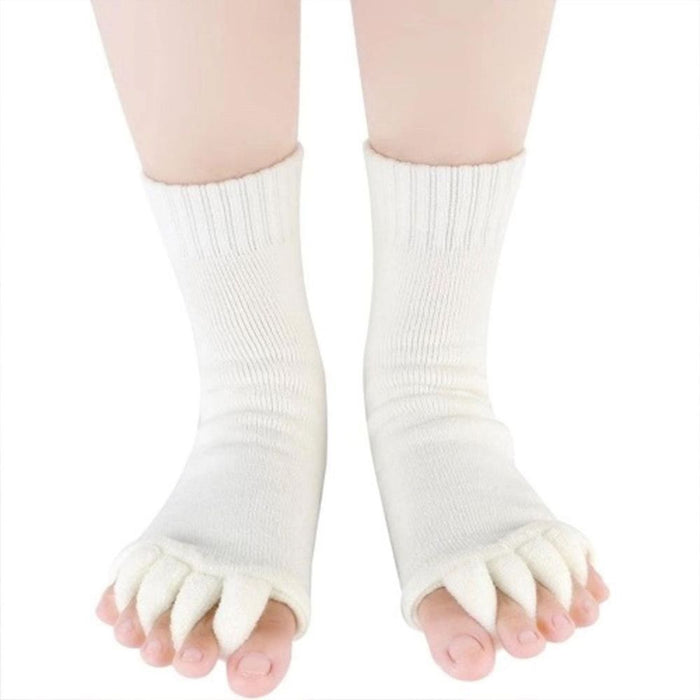 Premium Foot Alignment Socks | Relieve Foot Pain | White