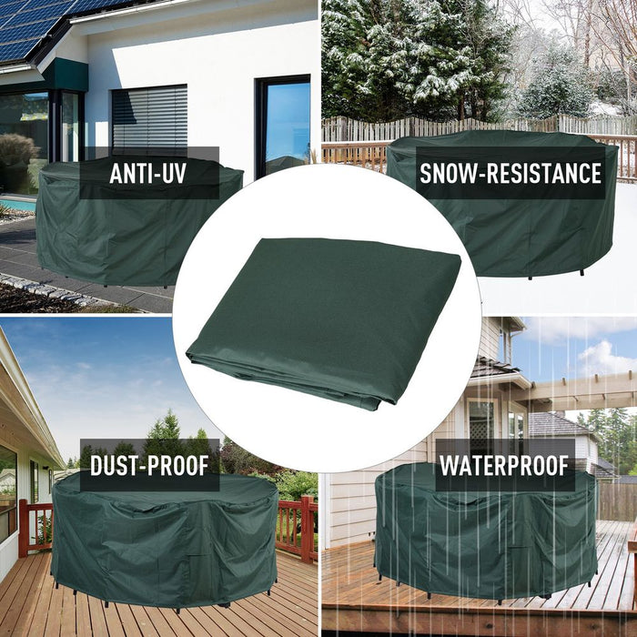 600D Waterproof Outdoor Furniture Cover | Durable PVC Coated | Green | Protect Patio Sets