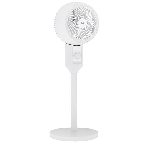 HOMCOM 9 Inch Air Circulator Fan 70° Oscillation Carry Handle Black Wh ...