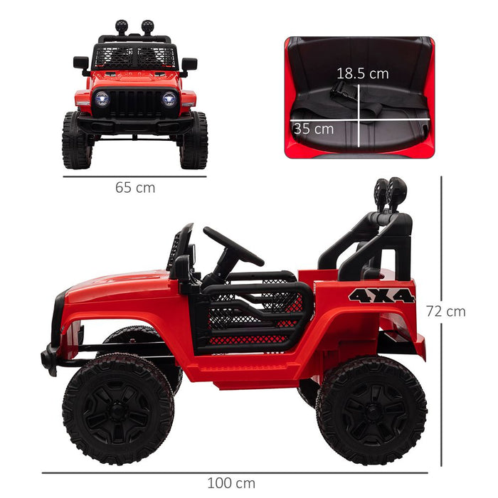 12V Kids Electric Ride On Car Truck Off-road Toy W/ Remote Control Red