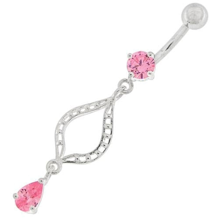 Ellipes Shape Dangling Belly Button Ring