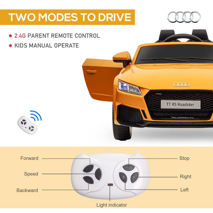 Premium 12V Audi TT RS Ride-On Car | Removable Highlights | MP3 Player