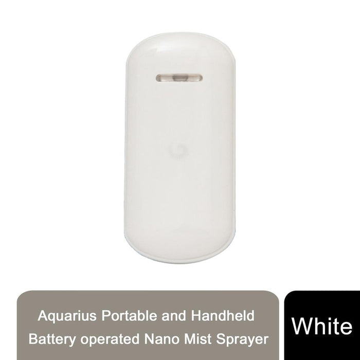 Aquarius Portable Nano Mist Sprayer - Hydrate & Smooth Skin - Battery Operated (White)