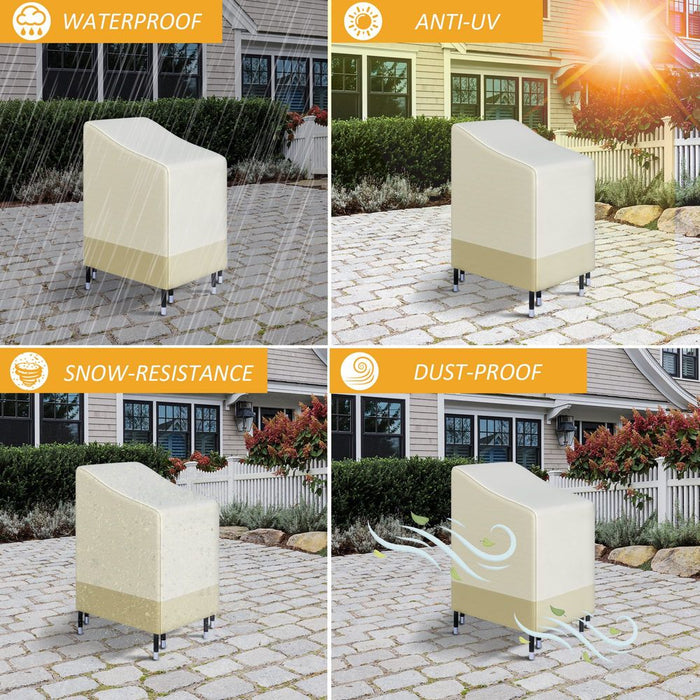 Waterproof Garden Wicker Chairs Cover - Patio Seat Protector - L70*W90*H115cm