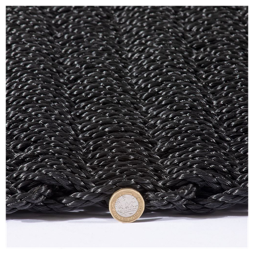 Didsbury Braided Polypropylene 45x75cm Charcoal Doormat