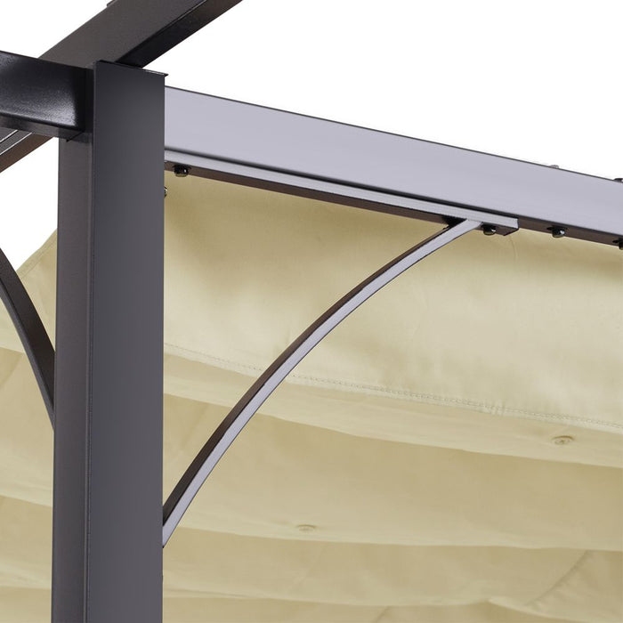 High-Quality 3x3m Outdoor Metal Gazebo - Retractable Canopy - Ideal for Garden & Patio - Outsunny