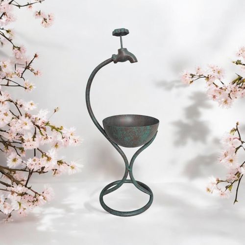 57CM GREEN METAL GARDEN PLANTER