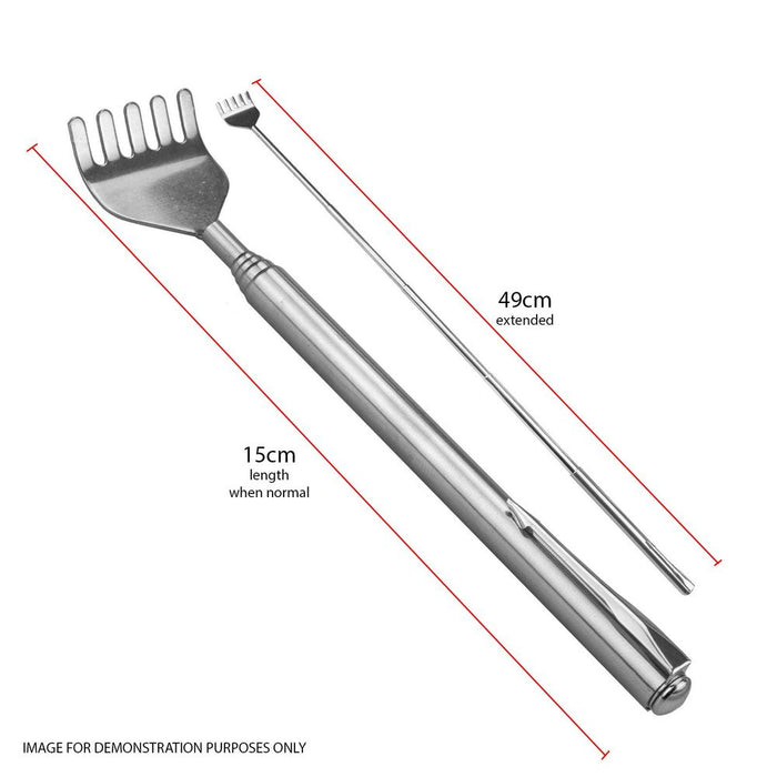 Premium Stainless Steel Extendable Back Scratcher - Long Reach for Hard to Reach Itches