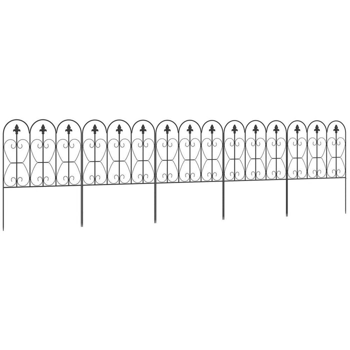 5PCs Decorative Garden Fencing Metal Border Edging