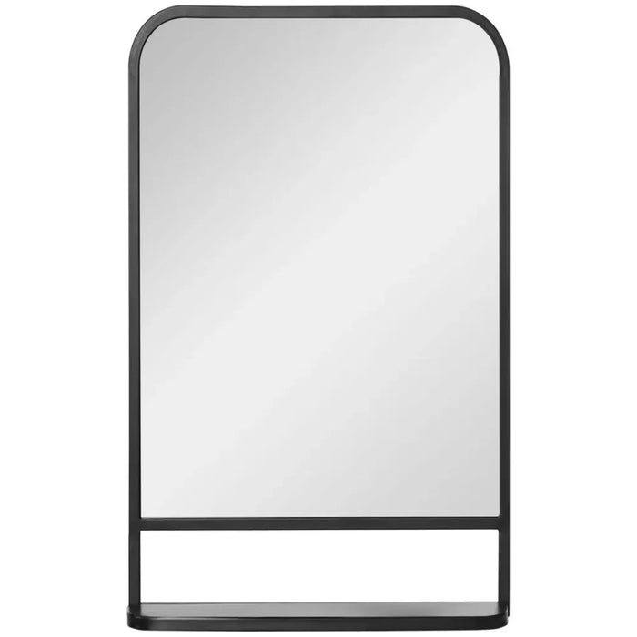 Sleek Square Wall Mirror w/ Shelf, 86x53 cm - Modern Mirrors for Living Room, Bedroom - High Quality