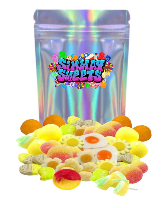 Premium 1kg Yellow & Orange Pick n Mix Sweets - Fresh Candy Selection