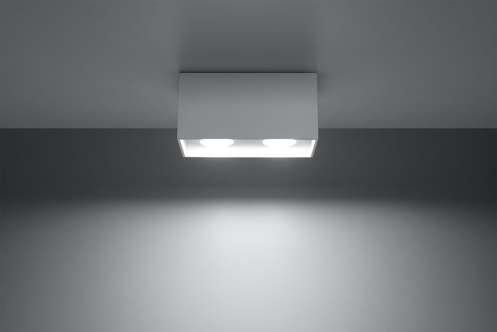 Quad White Square LED Ceiling Lamp - Modern Loft Design - High Quality GU10