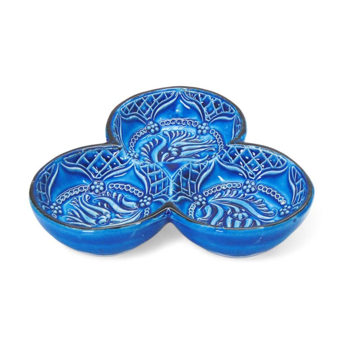 3-in-1 Circles, Blue Snack and Dip Bowl, Divided Servings