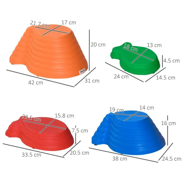 Premium Fish Shaped Balance Stepping Stones - Perfect for Kids - Multicoloured