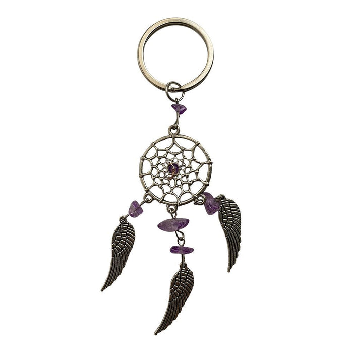 Handmade Dream Catcher Crystal Keychain, 12x5cm