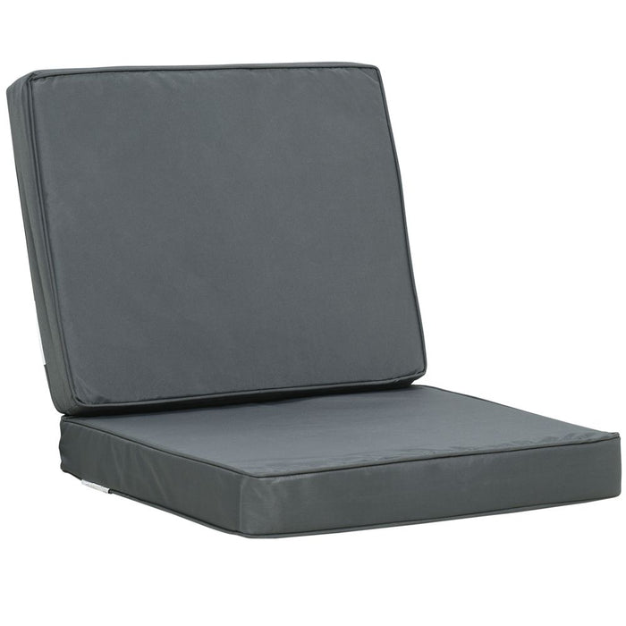 Premium Dark Grey Outdoor Seat & Back Cushion Set for Ultimate Comfort