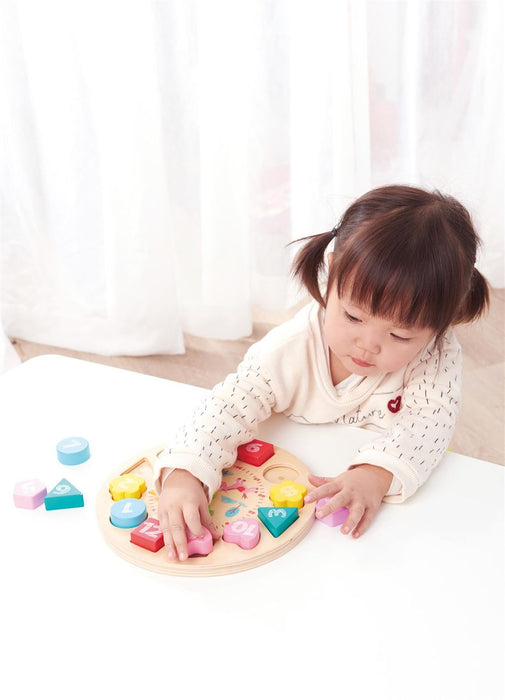 Lelin Learning Clock - Fun Educational Toy for Kids - Hand Eye Coordination & Time Telling - Safe and Colourful