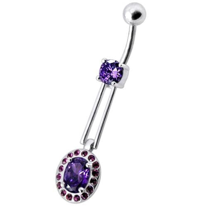 Fancy Royal Design Dangling Belly Ring