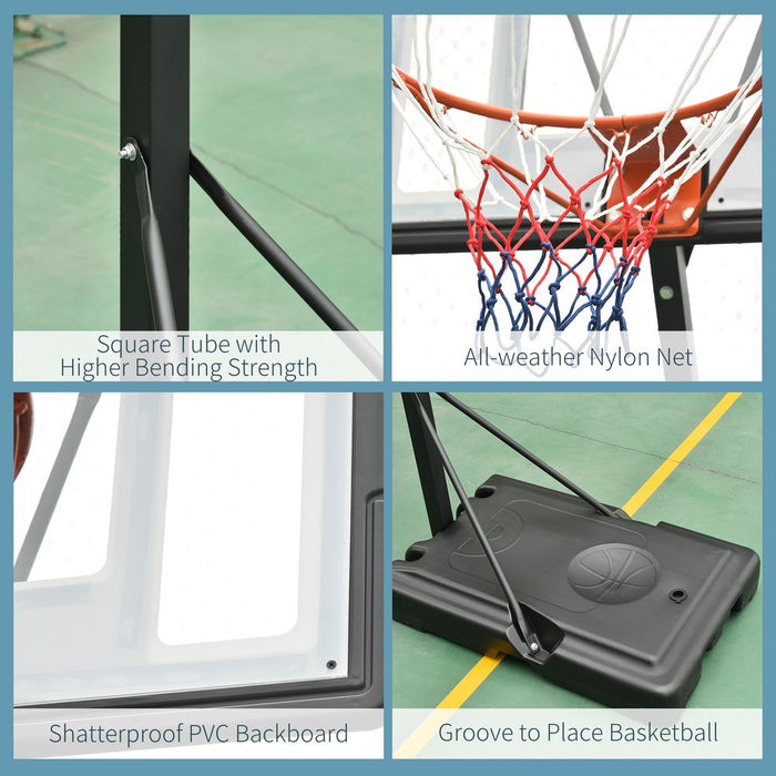 Height Adjustable Basketball Hoop - Freestanding, Wheels, High Quality