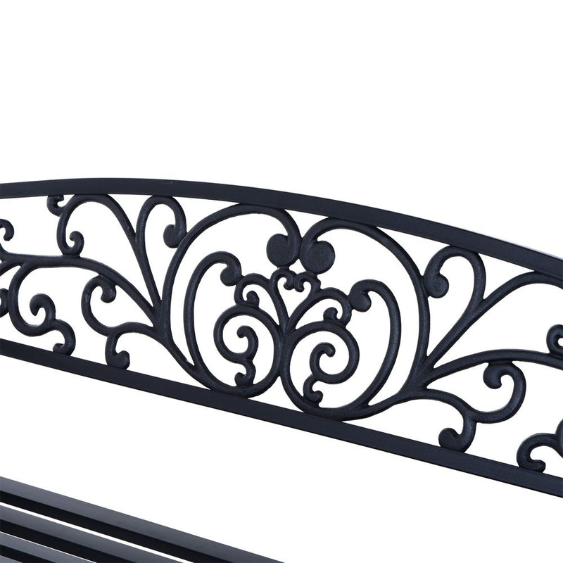 Garden Bench, Steel Black