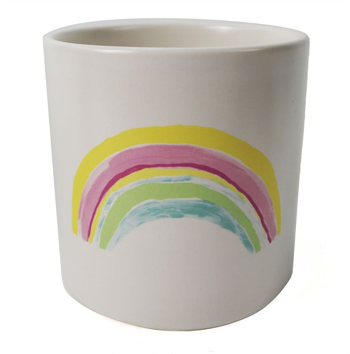 12cm Ceramic Rainbow Multicolour Planter