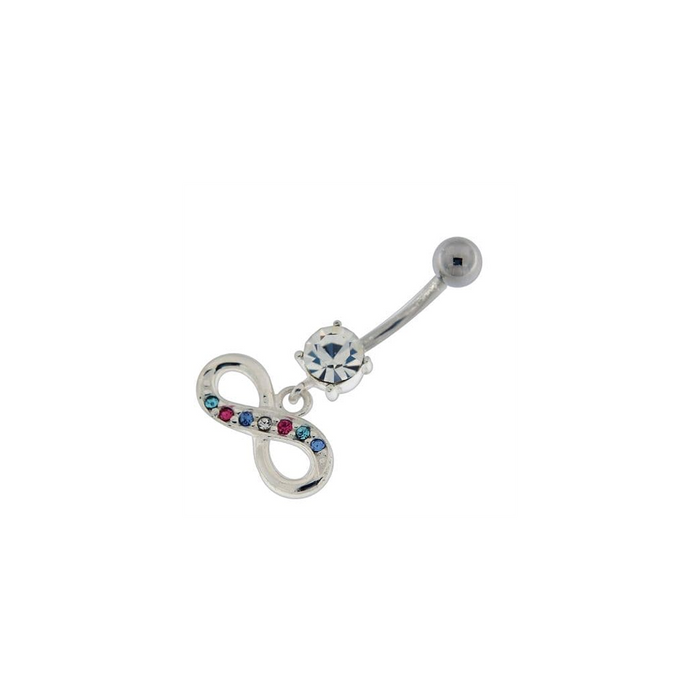 Jeweled Infinity Navel Belly Button Piercing