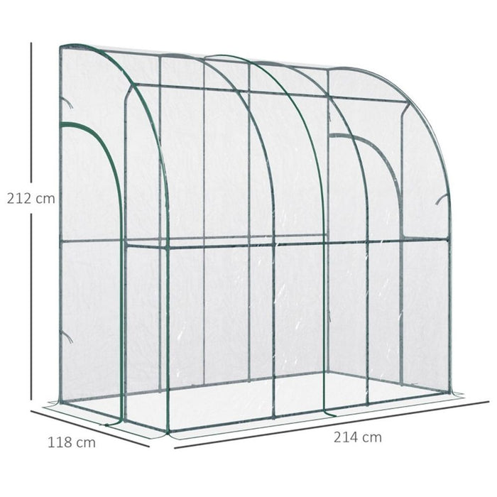 Walk-In Lean to Wall Tunnel Greenhouse