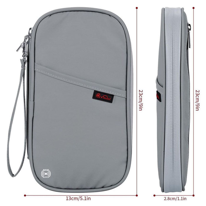 VINSANI DELUXE PASSPORT ORG L GREY 1010324 - Travel with Ease and Organize in Style!