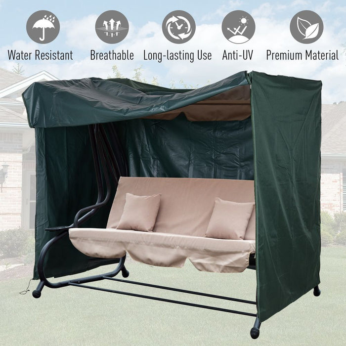 High Quality Waterproof Swing Chair Cover - Protect Your Outdoor Furniture - Durable Oxford Polyester - Green