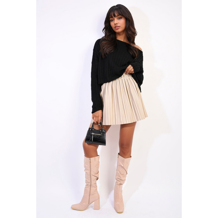 Pleated High Waist Mini Skirt - Stylish, Chic, and Flattering. Available in Multiple Colors. Crafted with Premium Quality.