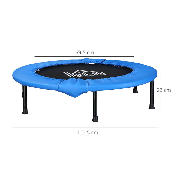 Foldable Mini Fitness Trampoline Exercise Rebounder, Blue