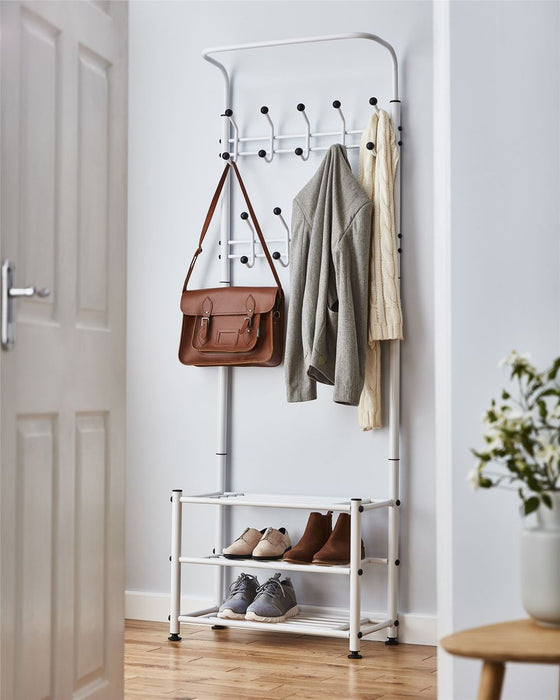 Multi Functional Coat Rack and stand With Shoe Rack Storage Solution