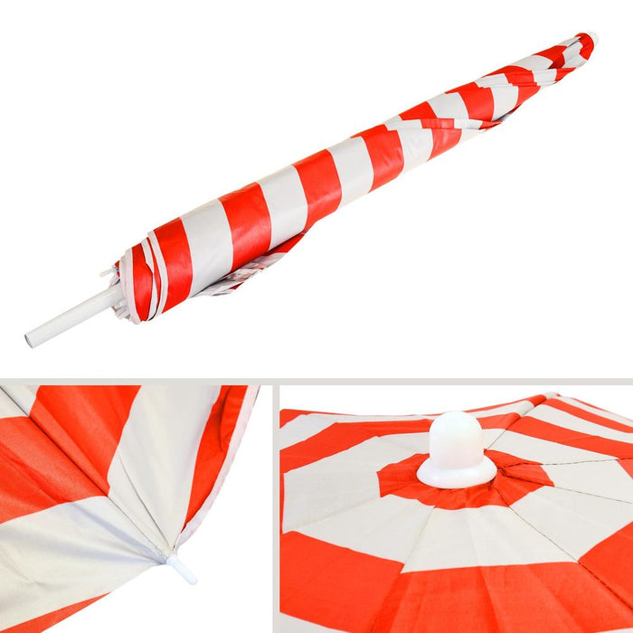 1.8M Tilting Parasol Umbrella Red AS-17506