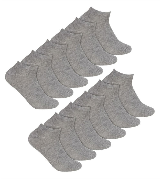 12 PAIRS Ladies Bamboo Trainer Socks