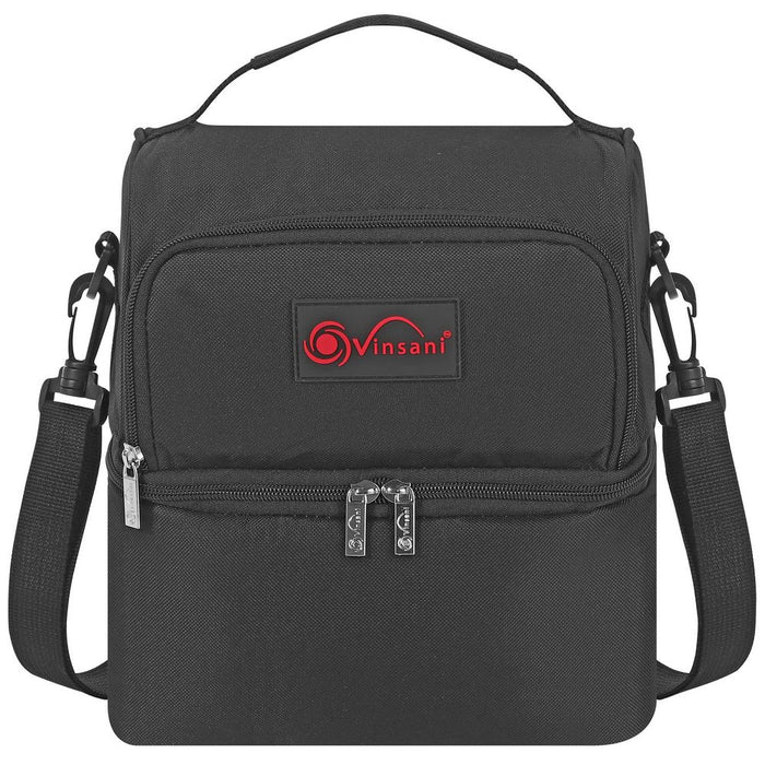 VINSANI 7L Dual Compartment Lunch Bag w/ Ice Pack - Premium Quality, Waterproof, Insulated Cooler - Ideal for Camping, Hiking, BBQs