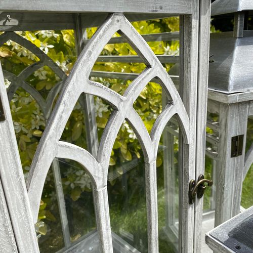 81/62/43CM SET 3 WOODEN LANTERNS