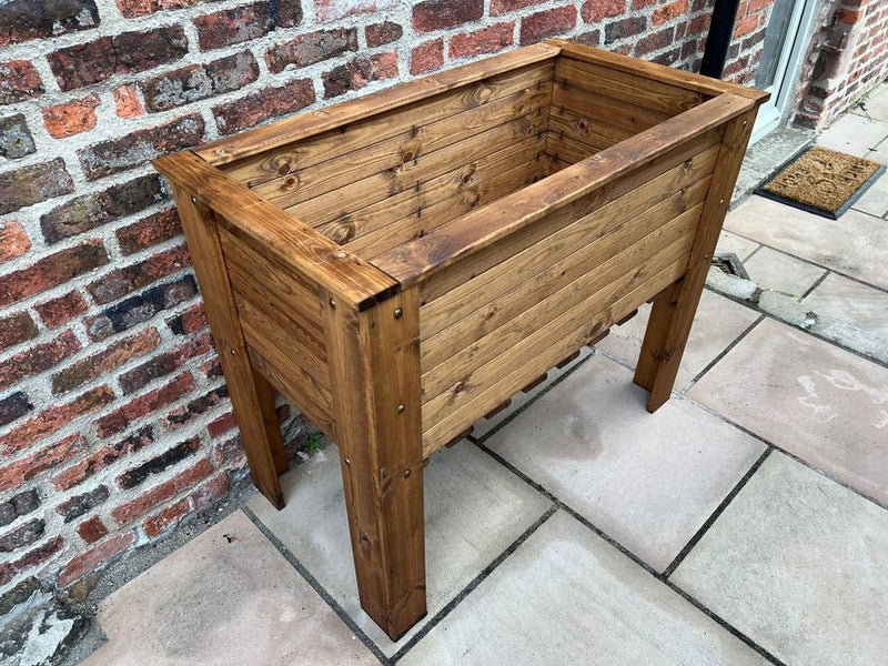 Somerford Deep Root Planter - Large, English Design, Raised for Herbs/Vegetables, Sustainably Sourced Wood, Rustproof Bolting