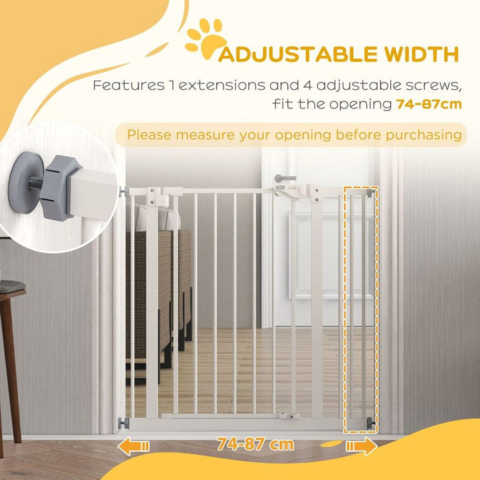 PawHut Adjustable Safety Gate - Keep Pets Secure from Restricted Areas - Easy Assembly - High-Quality Design