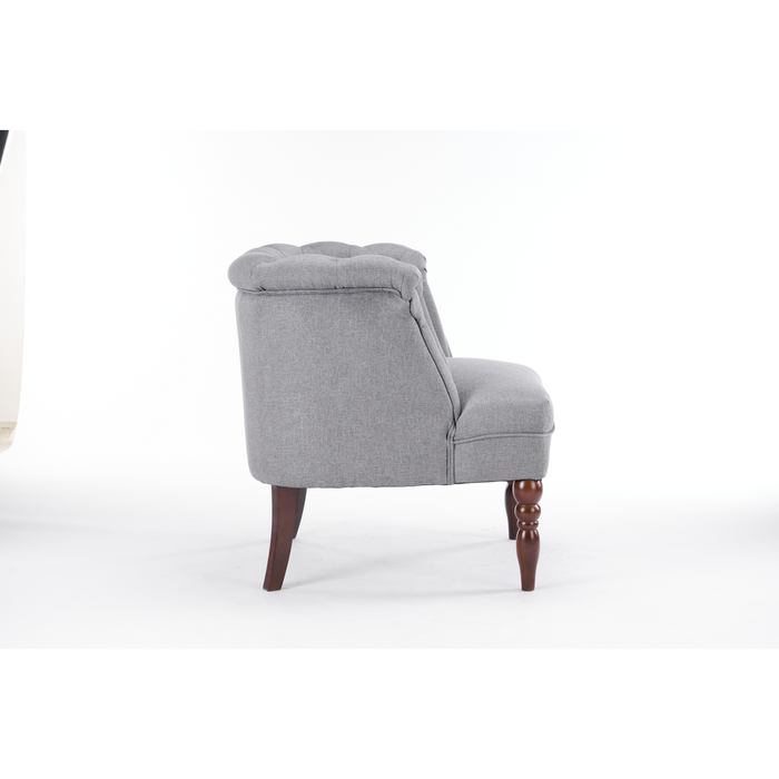 Premium 77CM Grey Linen Arm Chair - Professional Quality for Home & Office