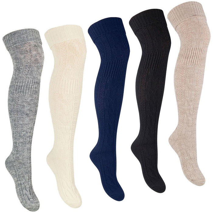 Steven - Ladies Wool Socks - Over Knee