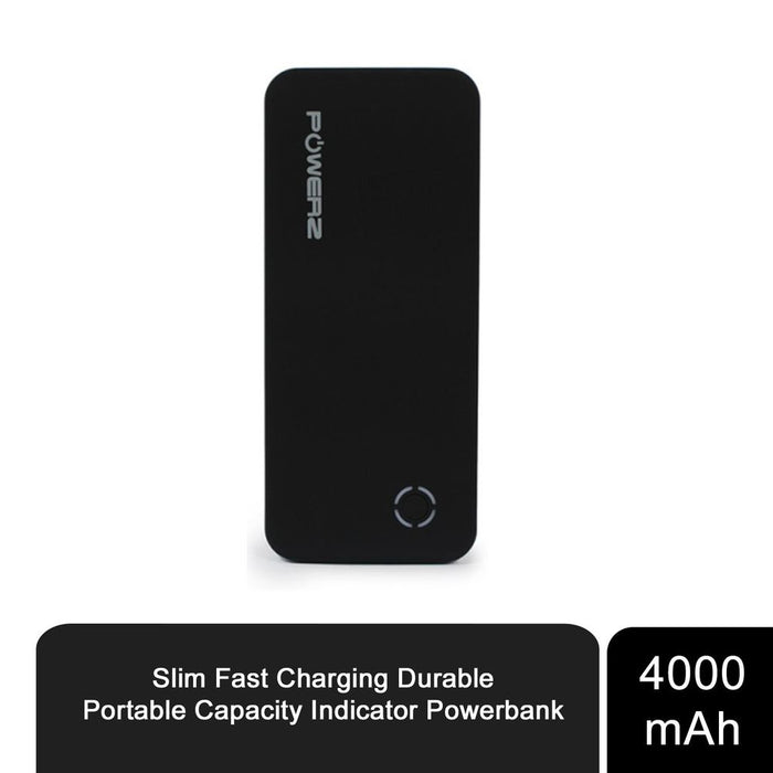 Slim Fast Charging Durable Portable Powerbank 4000mAh - Capacity Indicator, High Quality