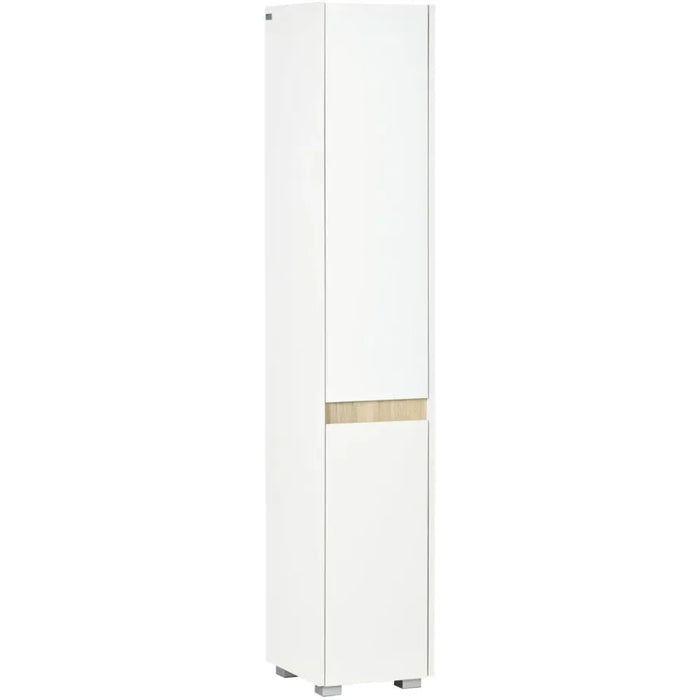 Tall Bathroom Cabinet Modern Freestanding Tallboy w/ Adjustable Shelves White