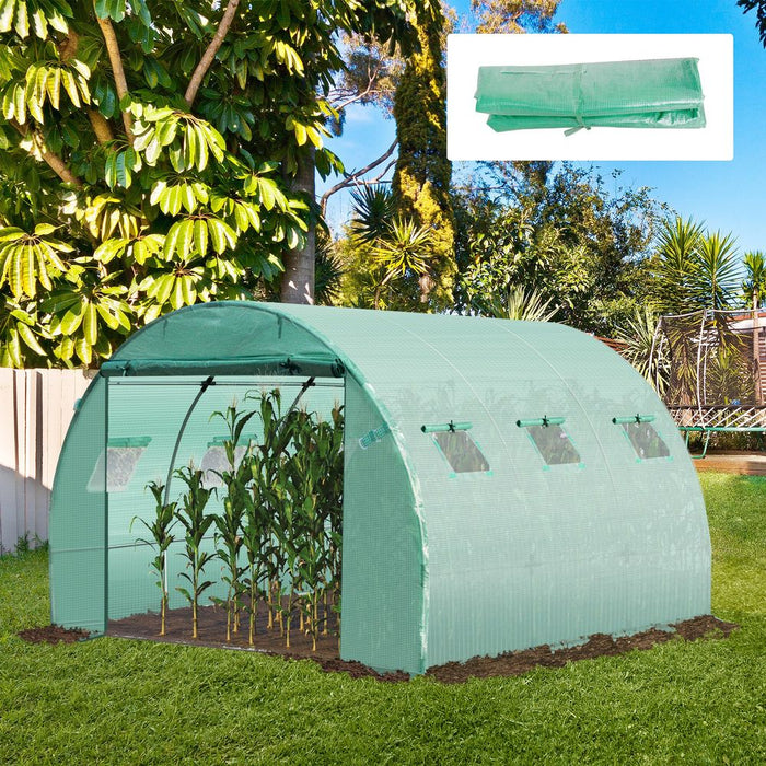 Protective Winter Garden PE Cover - High-Quality Replacement for Walk-in Greenhouse - Durable & Tear-Resistant - Easy Access & Air Circulation