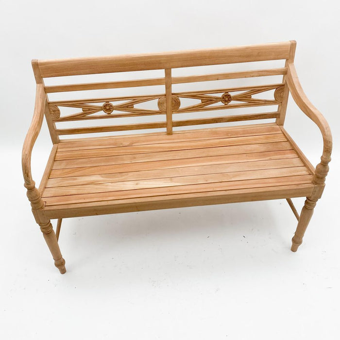 Premium Grade A Teak 2 Seat Batavia Bench - 120CM