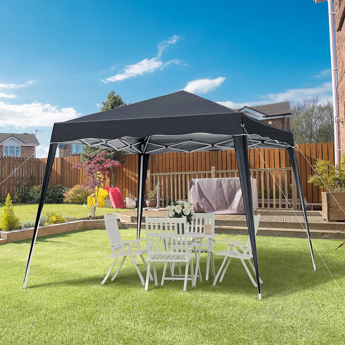 Outsunny Pop-Up Tent, 3Mx3M, Black - Shade, Quality, Easy Setup, Perfect for Outdoor Gatherings & Events.