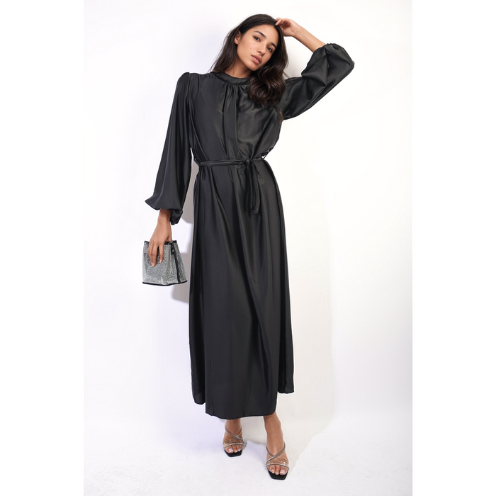 Astrid Long Sleeve High Neck Maxi Dress - Elegant and Comfortable