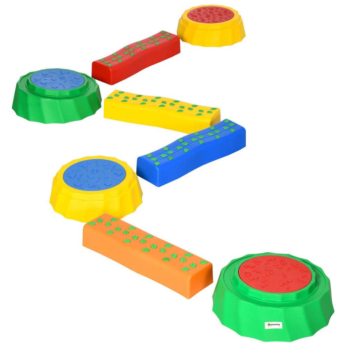 Kids Stepping Stones Set - Non-Slip, Eight-Piece Outdoor Play Fun