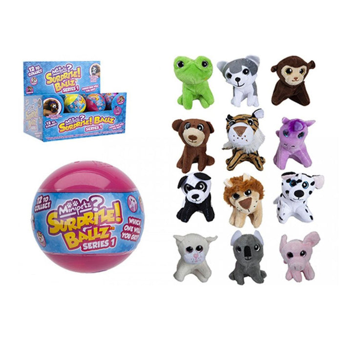 PMS Minipetz Mini Animal Surprise Balls - 12 Assorted Minipet for Kids - Perfect Gift